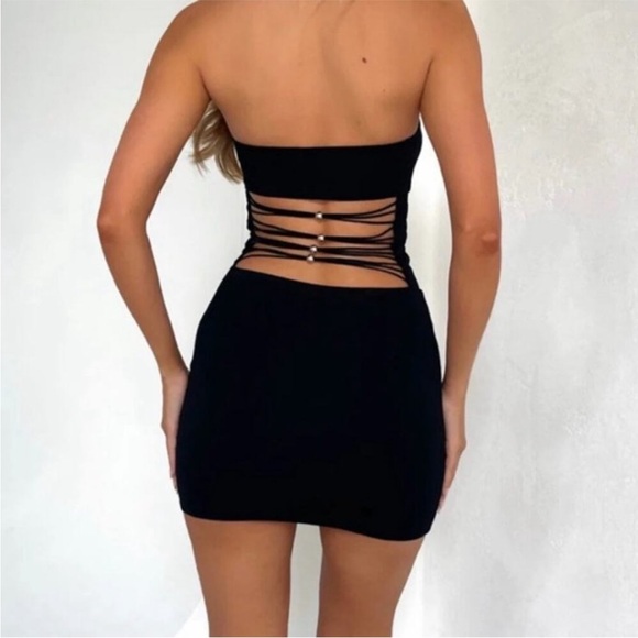 OUTCAST | Carter Mini Black Strapless Dress - Picture 2 of 2